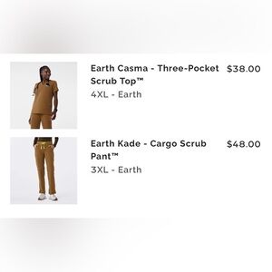 Figs Earth Casma Scrub Top and Kade Cargo Pant Set